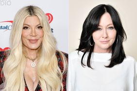 Tori Spelling attends the 2023 KIIS FM iHeartRadio Jingle Ball; Shannen Doherty poses for a portrait in the Getty Images & People Magazine Portrait Studio 