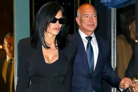 Jeff Bezos and Lauren Sanchez attend a dinner party with friends and his adoptive father Miguel Bezos in New York City. 