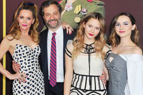 Leslie Mann, Judd Apatow, Iris Apatow and Maude Apatow attend Universal Pictures and DreamWorks Pictures' Premiere of 'Welcome To Marwen' at ArcLight Hollywood on December 10, 2018 in Hollywood, California
