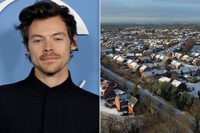  Harry Styles, Snow covers houses on January 16, 2024 in Holmes Chapel, United Kingdom. 