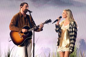 Noah Kahan and Kelsea Ballerini perform onstage during the 59th Academy of Country Music Awards at The Ford Center at The Star on May 16, 2024 in Frisco, Texas. 
