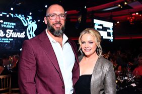Mark Wilkerson and Melissa Joan Hart attend the Jam for Janie GRAMMY Awards Viewing Party presented by Live Nation at Hollywood Palladium on February 04, 2024 in Los Angeles, California. 
