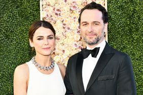 Keri Russell and Matthew Rhys at the 81st Golden Globe Awards held at the Beverly Hilton Hotel on January 7, 2024 in Beverly Hills, California.