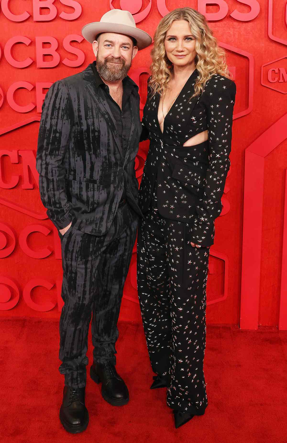 Kristian Bush and Jennifer Nettles attend the 2024 CMT Music Awards at Moody Center on April 07, 2024 in Austin, Texas.