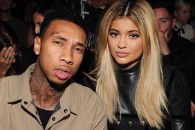 Tyga (L) and Kylie Jenner attend the Alexander Wang Spring 2016 fashion show during New York Fashion Week at Pier 94 on September 12, 2015 in New York City