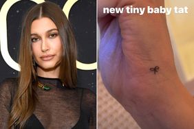  Hailey Bieber Reveals 'New Tiny Baby' Tattoo in the Shape of a Bow
