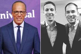 Lester Holt attends NBCUniversal Summer Press Day 2018 on May 2, 2018 in Universal City, California. ; Stefan and Cameron Holt. 