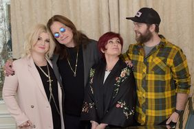 Kelly Osbourne, Ozzy Osbourne, Sharon Osbourne and Jack Osbourne at Ozzy Osbourne Announces "No More Tours 2" Final World Tour At Press Conference At His Los Angeles Home on February 6, 2018
