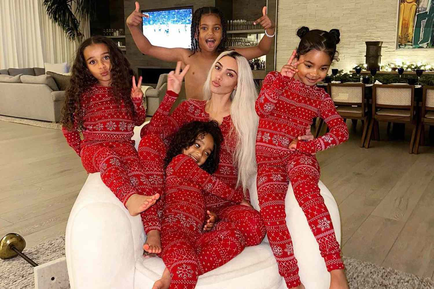 Kim Kardashian Shares Playful Photos with Saint and Chicago, and Nieces Dream and True