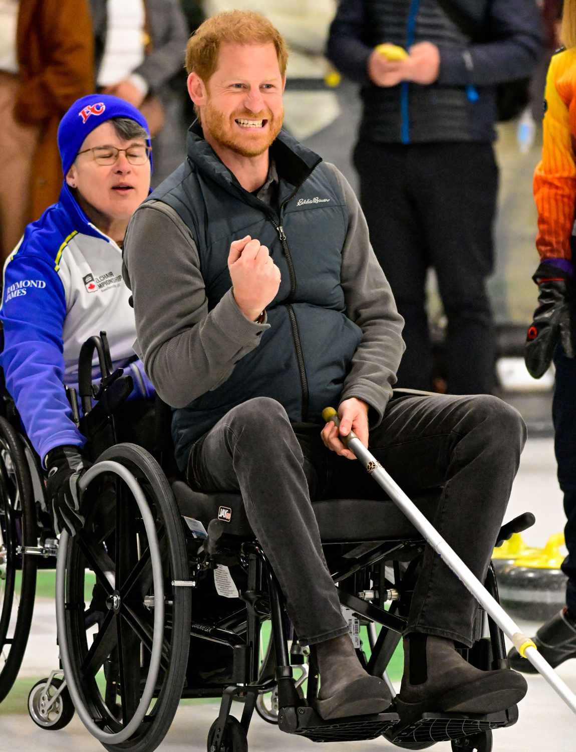 Prince Harry, Duke of Sussex attending the final day of the One Year to Go Event before the Invictus Games Vancouver Whistler 2025 and go curling at the Vancouver Curling Club at Hillcrest Community Centre in Vancouver, Canada.