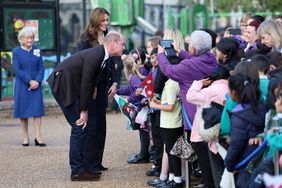 Prince William, Prince of Wales and Catherine, Princess of Wales meet with school children at the Grange Pavilion as they celebrate the beginning of Black History Month
