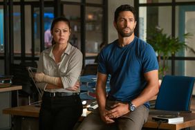 Vanessa Lachey as Jane Tennant and Noah Mills as Jesse Boone in 'NCIS: Hawaii'.