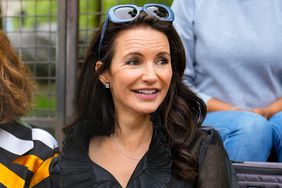 Kristin Davis is seen on location for 'And Just Like That' on May 13, 2024 in New York City. 