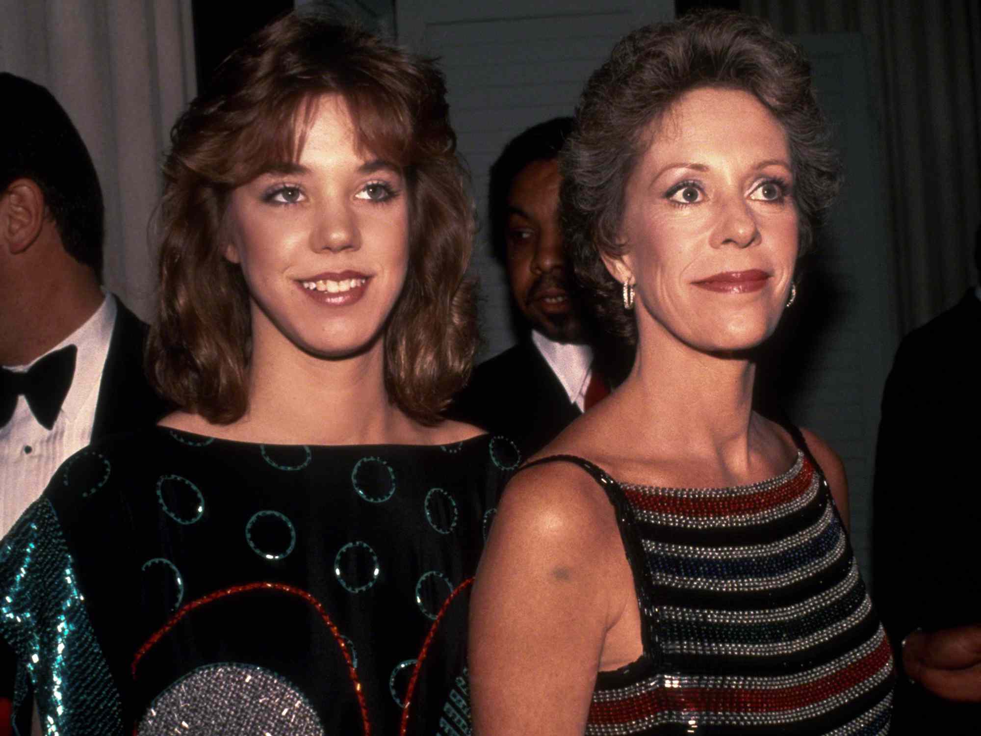 Carol Burnett with daughter Carrie Hamilton circa 1983 in New York City.