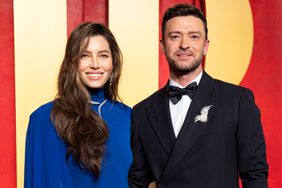 Jessica Biel and Justin Timberlake at the 2024 Vanity Fair Oscar Party held at the Wallis Annenberg Center for the Performing Arts on March 10, 2024