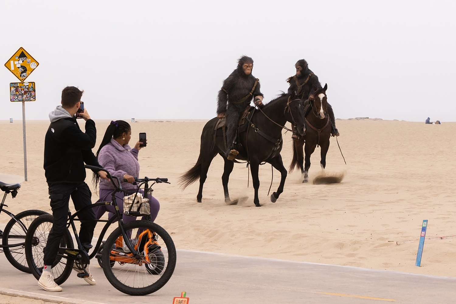New Planet of the Apes Movie Appears to Send People Dressed as Apes on Horses to Los Angeles