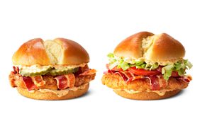 McDonald's Bacon Cajun Ranch McCrispy and Bacon Cajun Ranch Deluxe McCrispy Chicken Sandwich