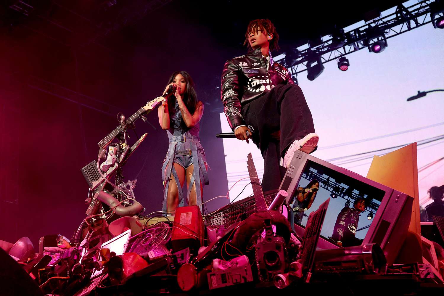WILLOW and Jaden Smith perform at the Mojave Tent during the 2023 Coachella Valley Music and Arts Festival