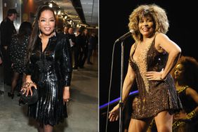 Oprah Winfrey at The 66th Annual Grammy Awards; Tina Turner performs during her 50th Anniversary tour 