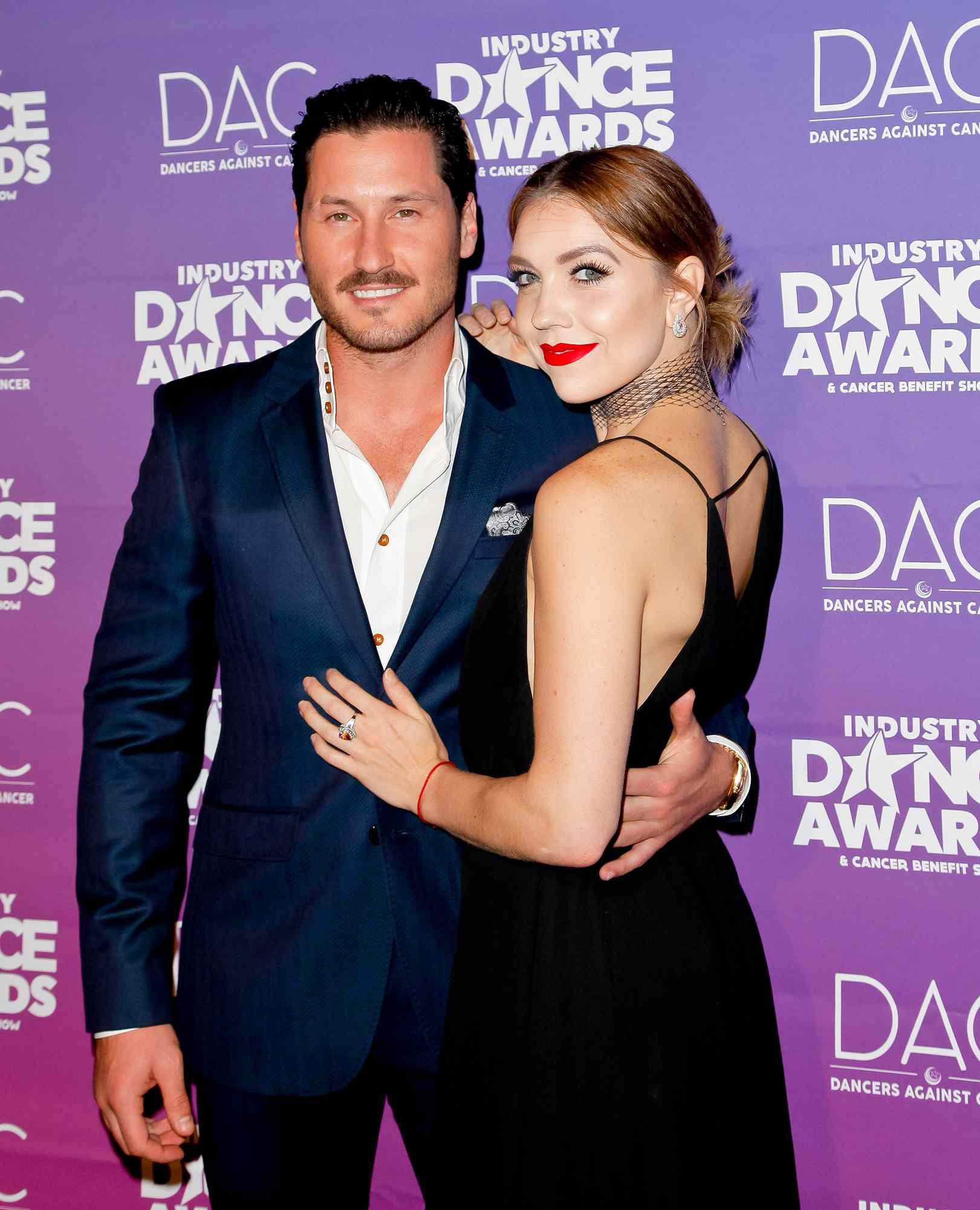 Val Chmerkovskiy and Jenna Johnson attend the 2017 Industry Dance Awards and Cancer Benefit Show at Avalon on August 16, 2017 in Hollywood, California.