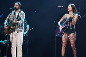Noah Kahan and Olivia Rodrigo perform onstage during the Olivia Rodrigo Sold-Out GUTS World Tour at Madison Square Garden on April 05, 2024 in New York City. 