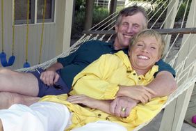 UNITED STATES - JULY 06: Barbara Corcoran with her husband, Bill Higgins, at their summer home on Fire Island. 