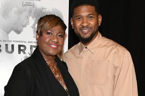 Usher and Jonnetta Patton during "Burden" Atlanta Red Carpet Screening on March 02, 2020 in Atlanta, Georgia.
