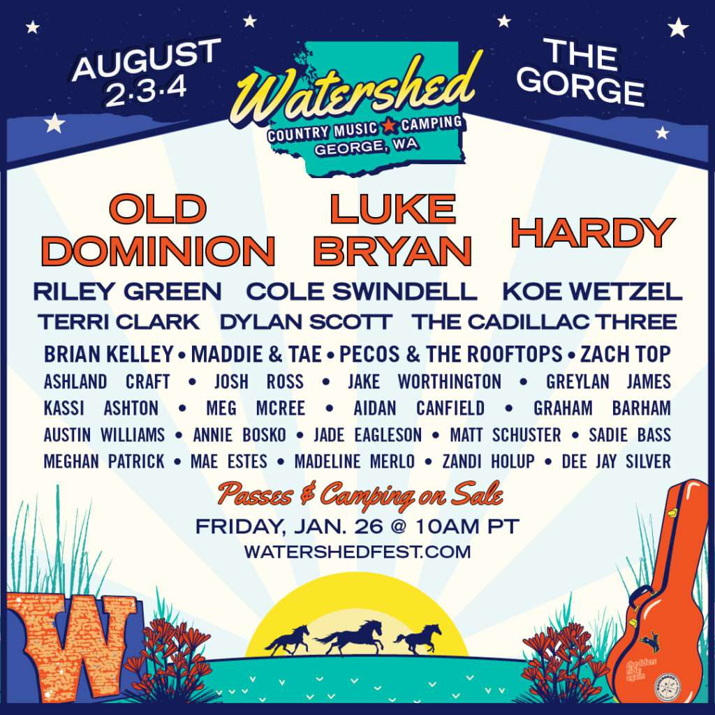 Watershed festival george WA lineup poster