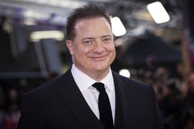 Brendan Fraser poses for photographers upon arrival for the premiere of the film 'The Whale' during the 2022 London Film Festival