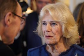 Britain's Camilla, Queen Consort hosts a reception at Clarence House in London on February 23, 2023, for authors, members of the literary community and representatives of literacy charities, to celebrate the second anniversary of The Reading Room.