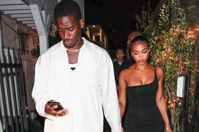 Damson Idris and Lori Harvey are seen on August 15, 2023 in Los Angeles, California