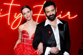 Rebecca Hall and Morgan Spector attend the 2024 Vanity Fair Oscar Party Hosted By Radhika Jones at Wallis Annenberg Center for the Performing Arts on March 10, 2024 in Beverly Hills, California. 