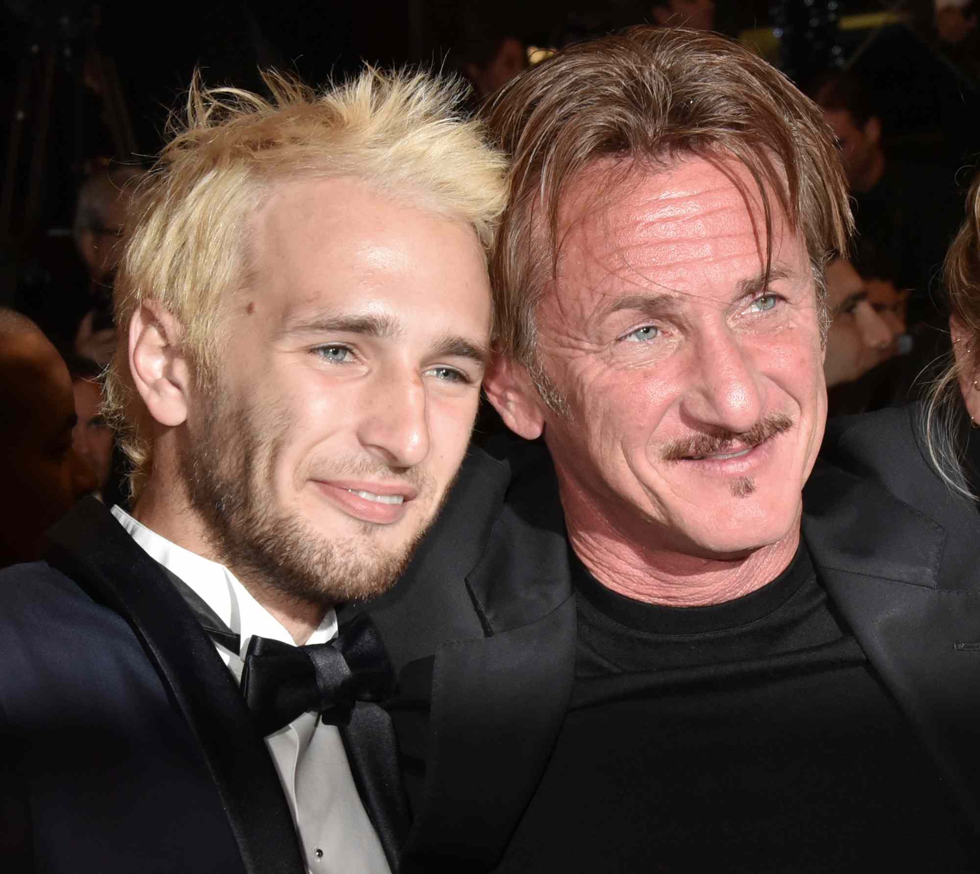 Hopper Penn and his father director Sean Penn attend 'The Last Face' Premiere during the 69th annual Cannes Film Festival at the Palais des Festivals on May 20, 2016 in Cannes, France