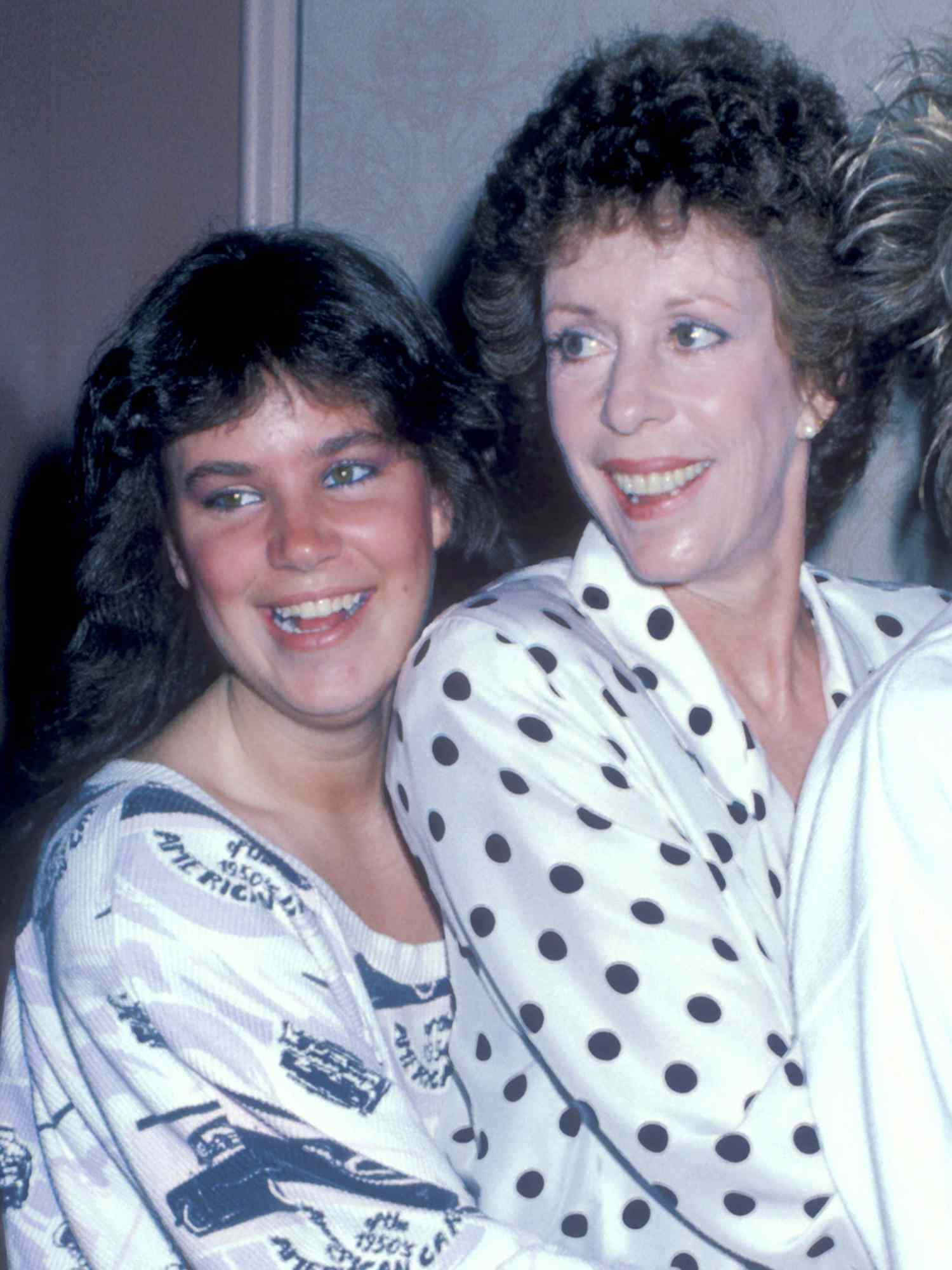 Jody Hamilton, Carol Burnett and Carrie Hamilton during 5th Annual Mother-Daughter Fashion Show - March 27, 1986 at Beverly Hilton Hotel in Beverly Hills, California, United States
