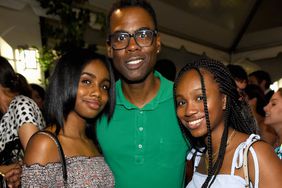 Chris Rock (center) with daughters Zahra Savannah Rock and Lola Simone Rock attend Apollo in the Hamptons 2017: hosted by Ronald O. Perelman at The Creeks on August 12, 2017 in East Hampton, New York