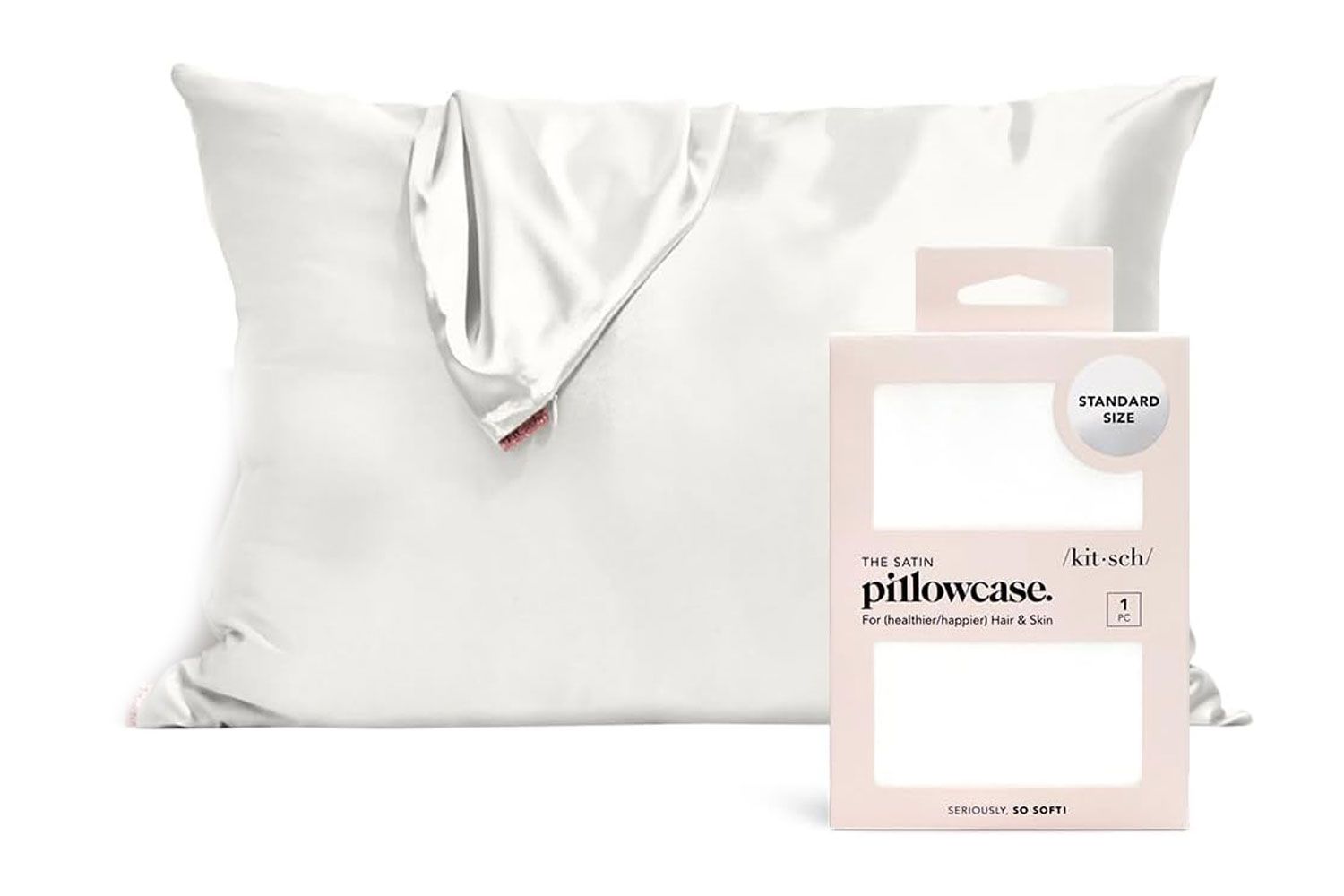 Amazon Kitsch Satin Pillowcase for Hair & Skin - Softer Than Silk 