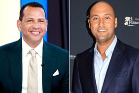 Alex Rodriguez "A-Rod" visits "Mornings With Maria" at Fox Business Network Studios on August 08, 2019 in New York City. (Photo by John Lamparski/Getty Images); Derek Jeter attends Haute Living Celebrates Derek Jeter With Perrier-Jouët At Mr. C Coconut Grove on April 11, 2019 in Miami, Florida. (Photo by Romain Maurice/Getty Images for Haute Living)