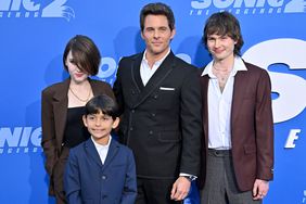 Mary James Marsden, William Luca Costa-Marsden, James Marsden and Jack Marsden attend the Los Angeles Premiere Screening of "Sonic The Hedgehog 2" 