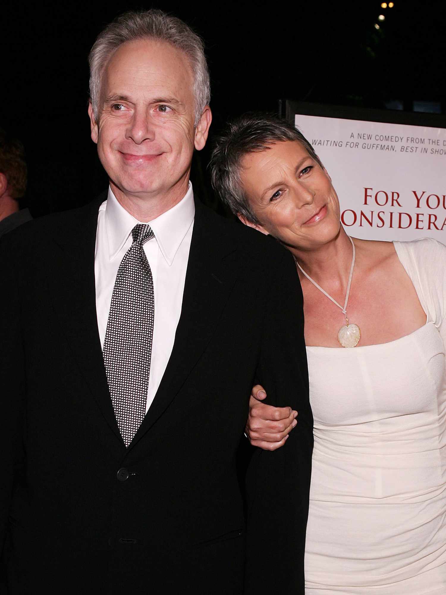 Christopher Guest and Jamie Lee Curtis attend the Los Angeles premiere of "For Your Consideration" on November 13, 2006 in Los Angeles, California.