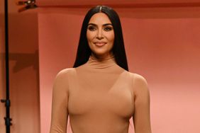 "Kim Kardashian West" Episode 1807 -- Pictured: (l-r) Kim Kardashian West and Kenan Thompson during the "Skims" sketch on Saturday, October 9, 2021