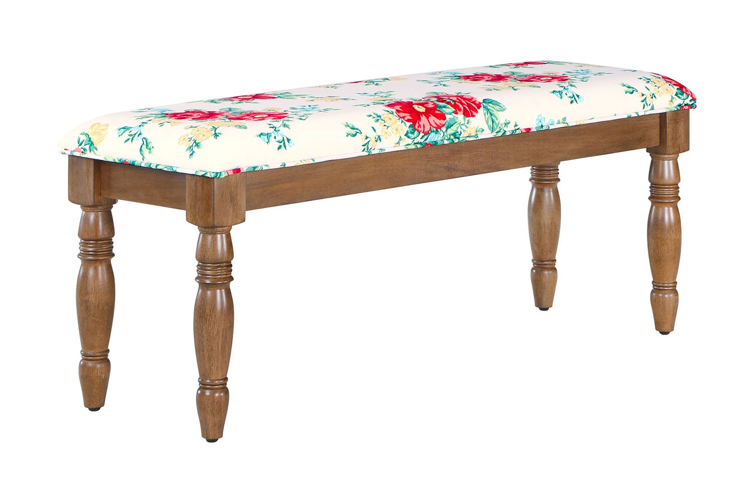 The Pioneer Woman Callie Vintage Floral Dining Bench Made With Solid Wood Frame