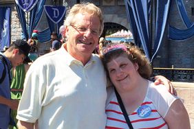 Jerry Springer and daughter Katie Springer in Disneyland