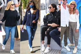 Reese Witherspoon, Jennifer Garner, Meghan Markle, Laura Dern wearing Veja sneakers