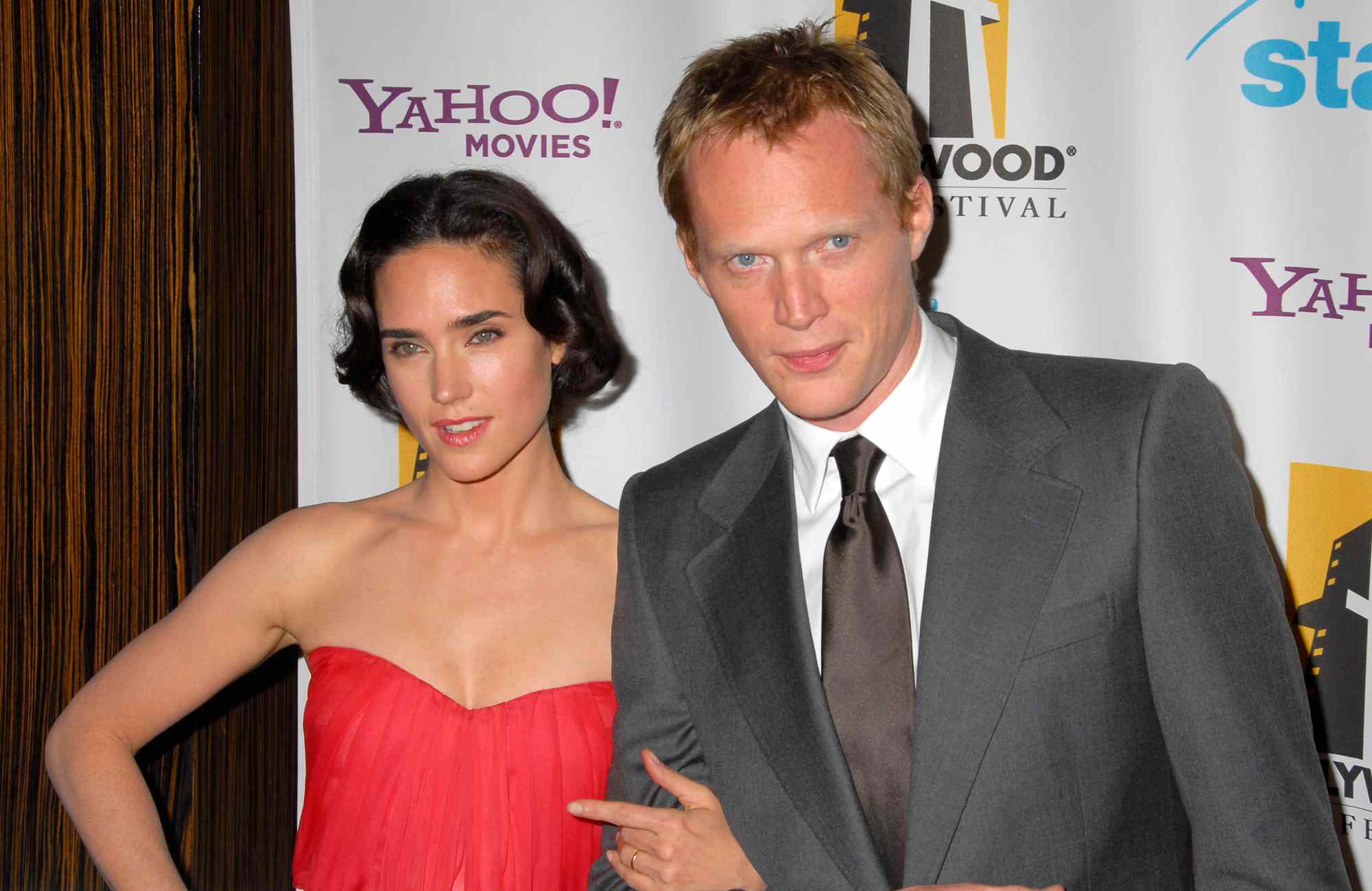 Actress Jennifer Connelly and actor Paul Bettany arrive to Hollywood Film Festival's Hollywood Awards at the Beverly Hilton Hotel on October 22, 2007 in Beverly Hills, California