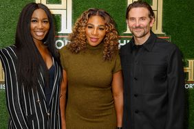 WASHINGTON, DC - SEPTEMBER 24: Venus Williams, Serena Williams and Bradley Cooper attend HISTORYTalks 2022 on September 24, 2022 in Washington, DC. (Photo by Tasos Katopodis/Getty Images)