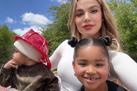 Khloe Kardashian with her children
