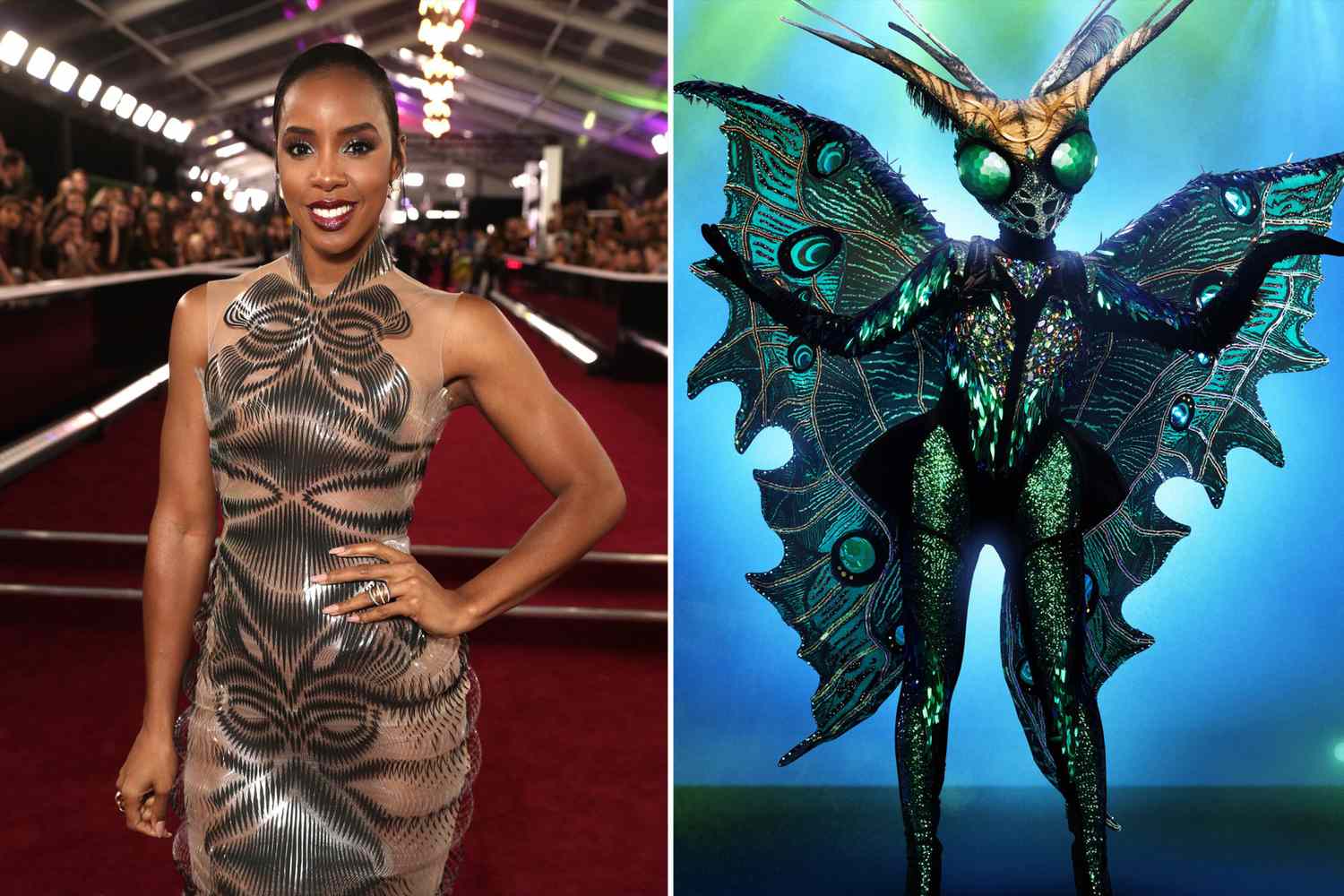 Kelly Rowland and Butterfly masked singer