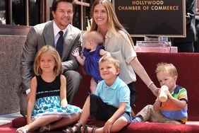 Mark Wahlberg and wife Rhea Durham with their children Ella, Michael, Brendan, and Grace attend Wahlberg's Hollywood Walk of Fame Star Cermony on July 29, 2010 in Hollywood, California.