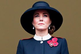 Catherine, Duchess of Cambridge attends the annual Remembrance Sunday service at The Cenotaph on November 14, 2021 in London, England.
