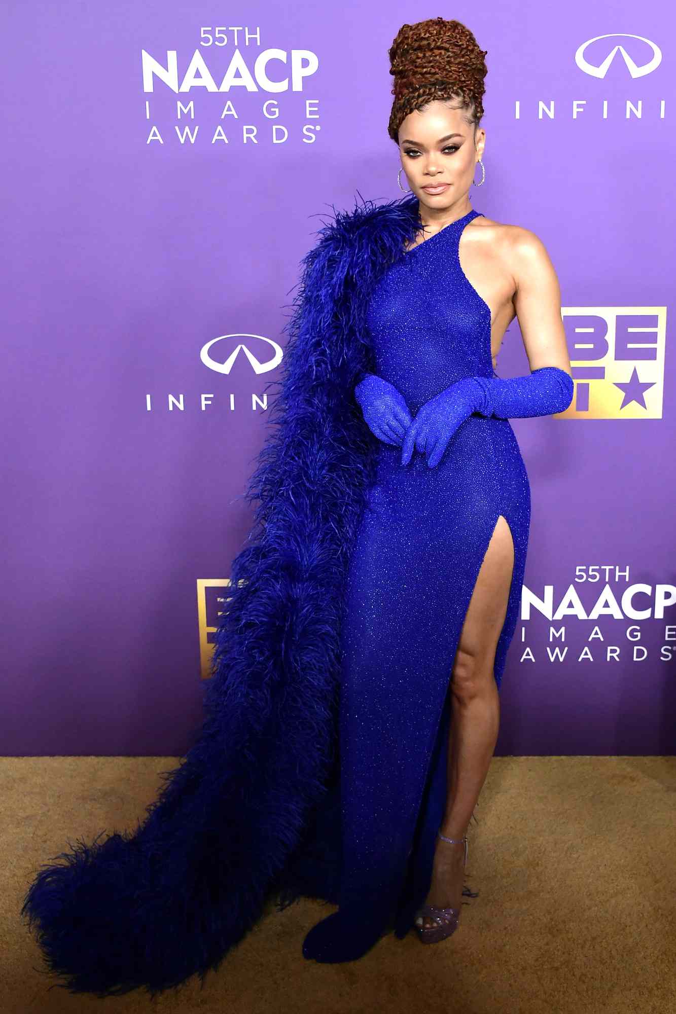 Andra Day attends the 55th Annual NAACP Awards at Shrine Auditorium and Expo Hall on March 16, 2024 in Los Angeles, California. 